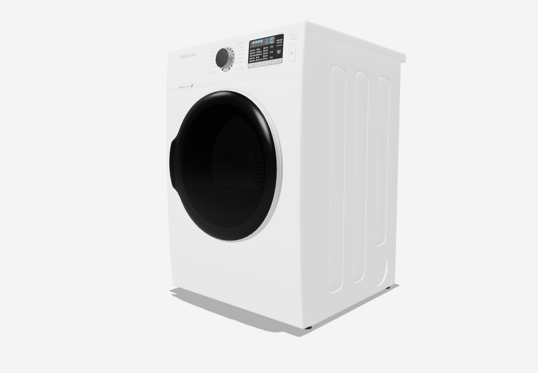 Beyaz çamaşır makinesi 3D modeli