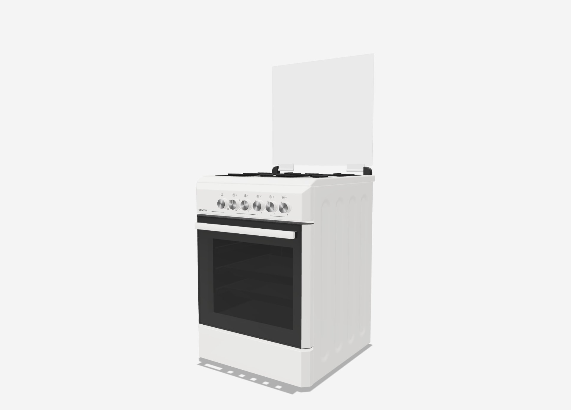 Beyaz gazlı fırın 3D modeli